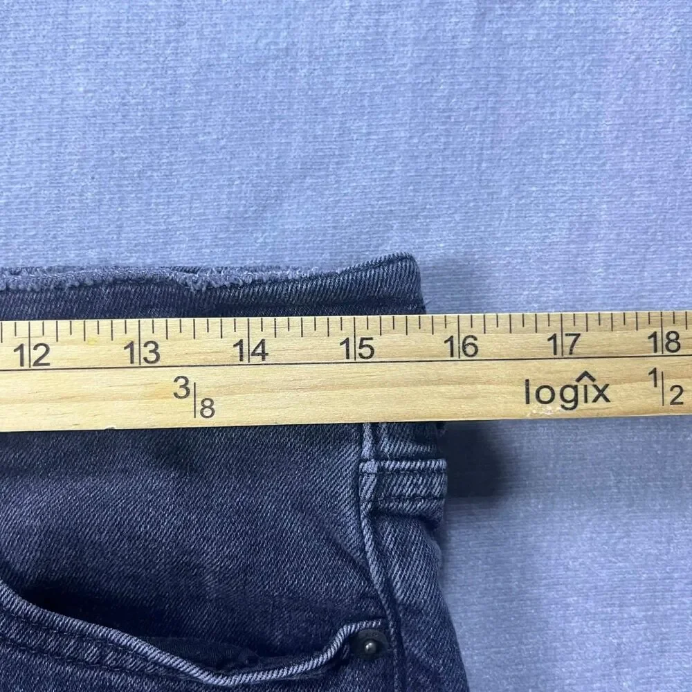 GAP Jeans Women 31 Flare High Rise Faded Black Stretch Denim Long Western Y2K - Picture 5 of 8